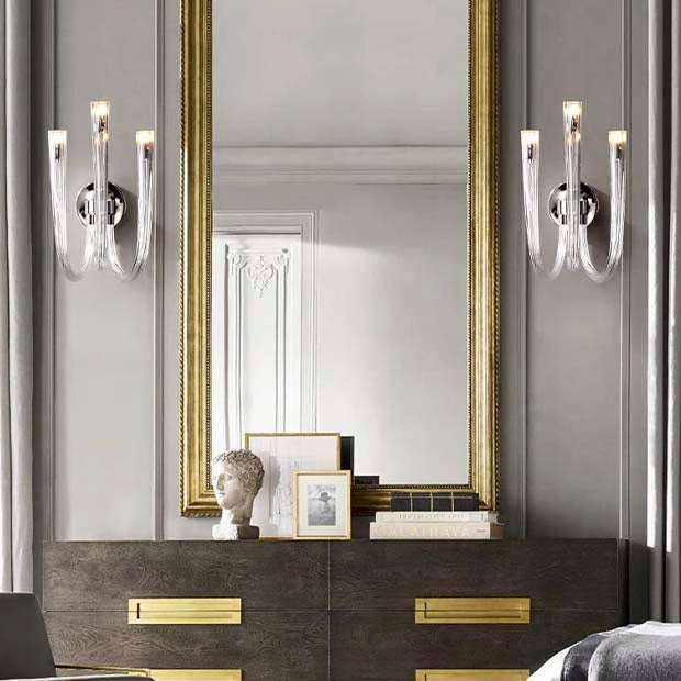 Regal Candle Glass Wall Light