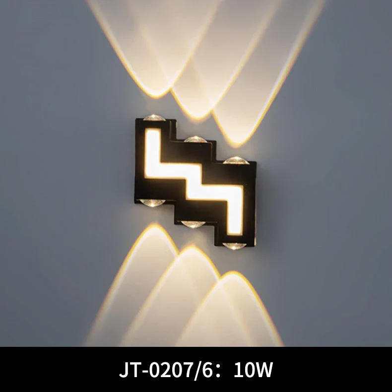 12 Watt Led Outdoor Black Wall Light