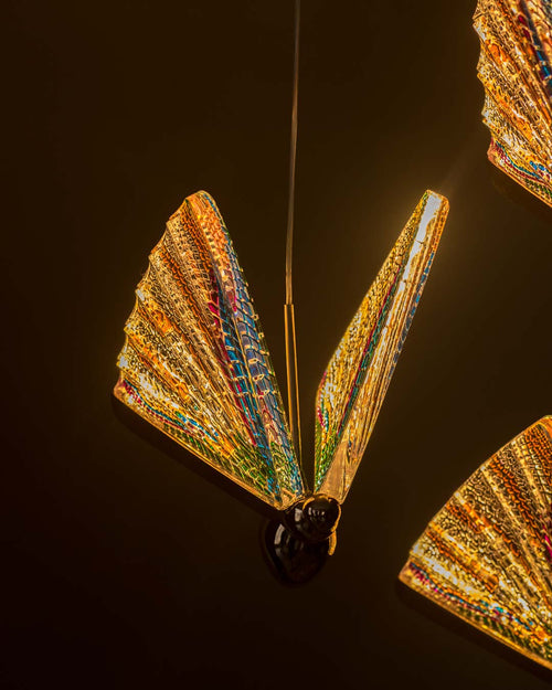 Butterfly Glass Pendant Light - Set of 3