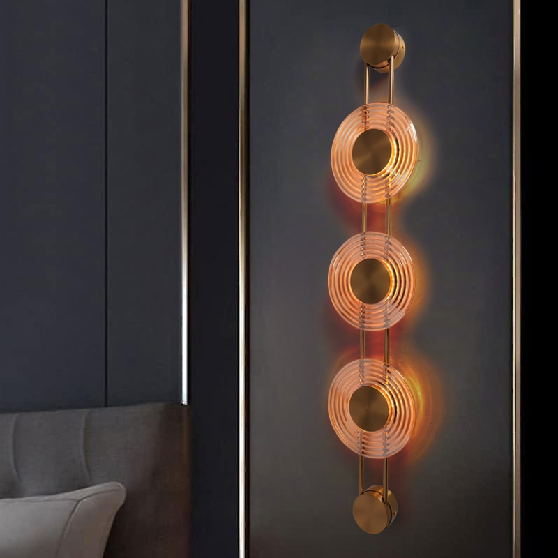 3 Circle Glass Disc Wall Light