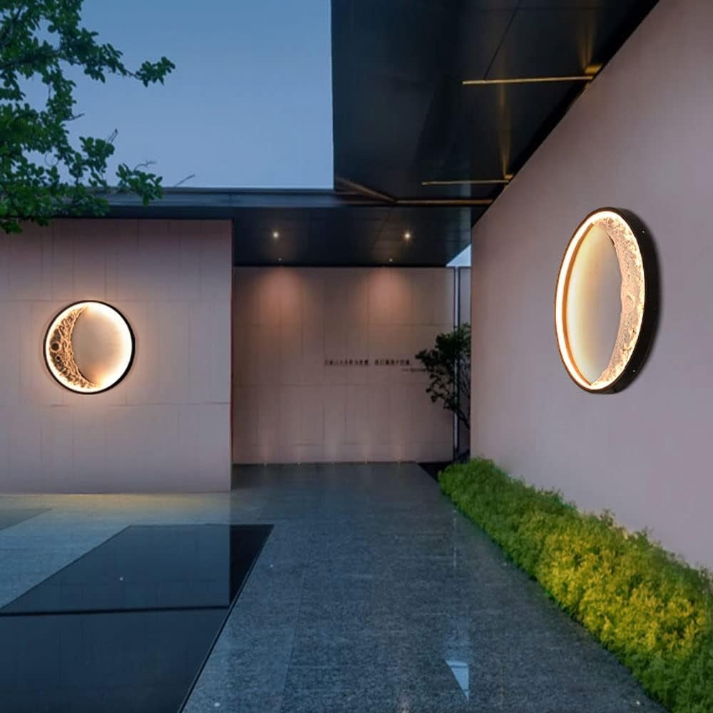 Waterproof Outdoor Modern Moon Wall Lights