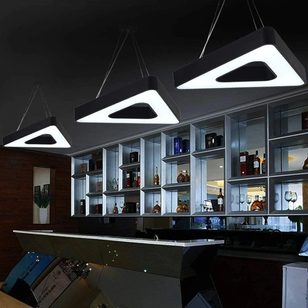 Led Red Triangular Lamp New Triangular Led Pendant Light – Glimmora by Grover Lights