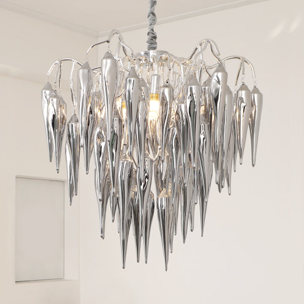 Snowflake Glacial Smoky Chandelier