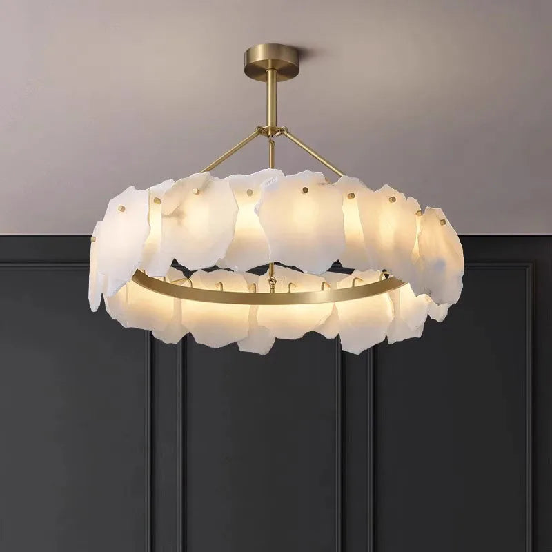 Modern Style Indoor Decoration Alabaster Chandelier