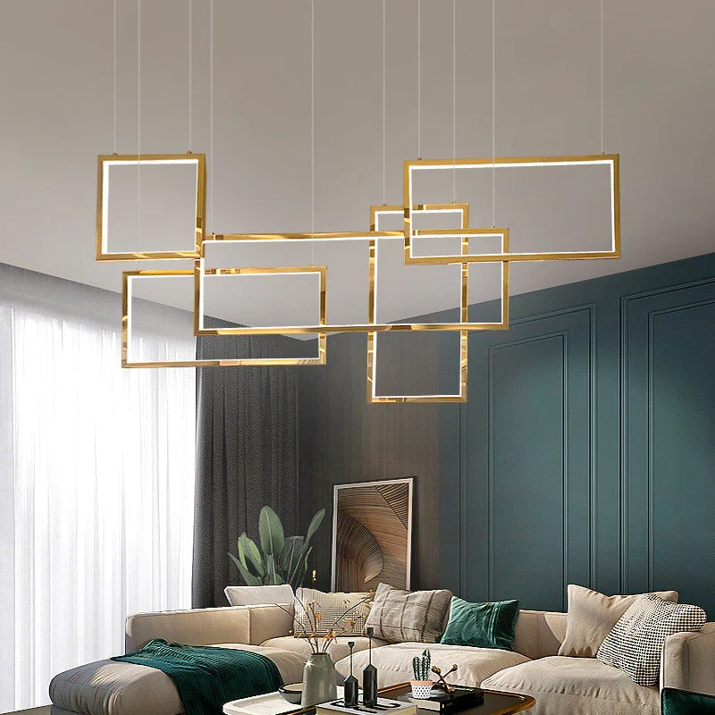 (Stainless Steel) Golden Mirage Led Chandelier