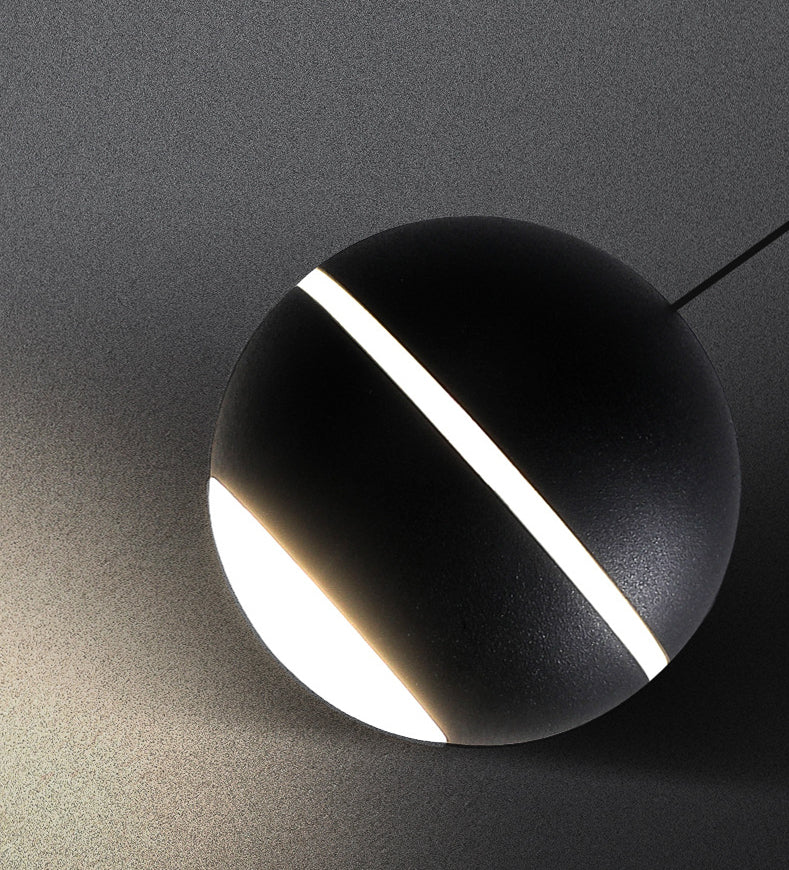 Midnight Serenity: Simple LED Round Hanging Light