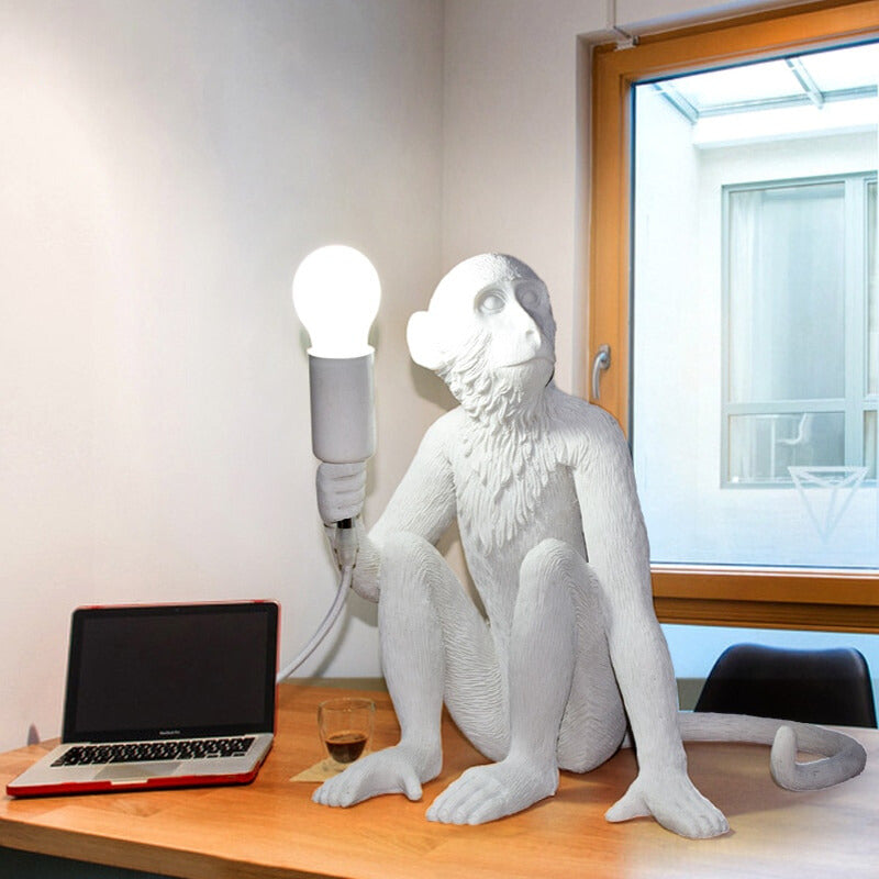The Monkey Bust: Resin Table Lamp