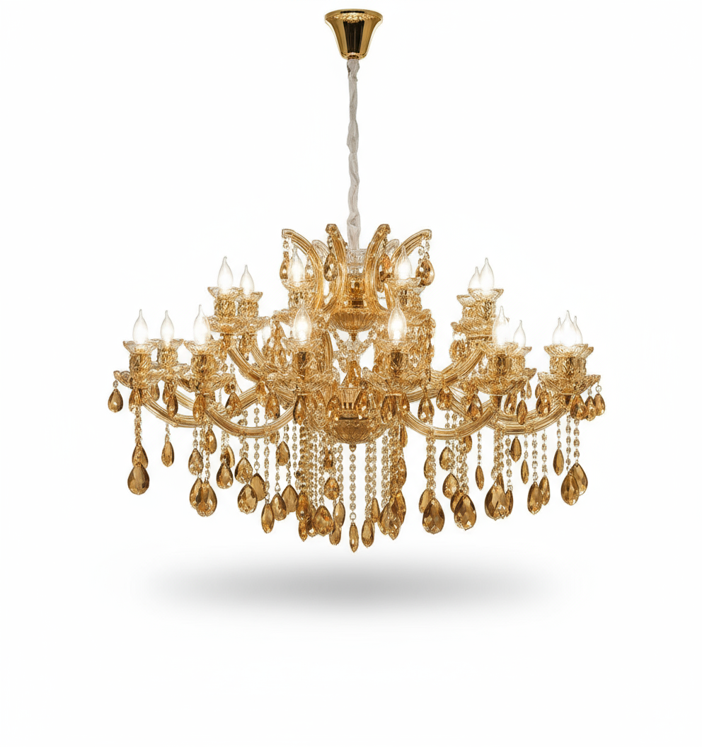 Stanza of Candles (Amber,24‑Arm) Chandelier