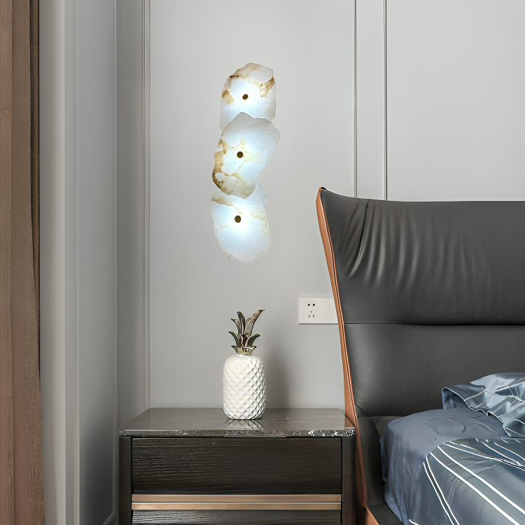 Light Natural Marble Linear Wall Light