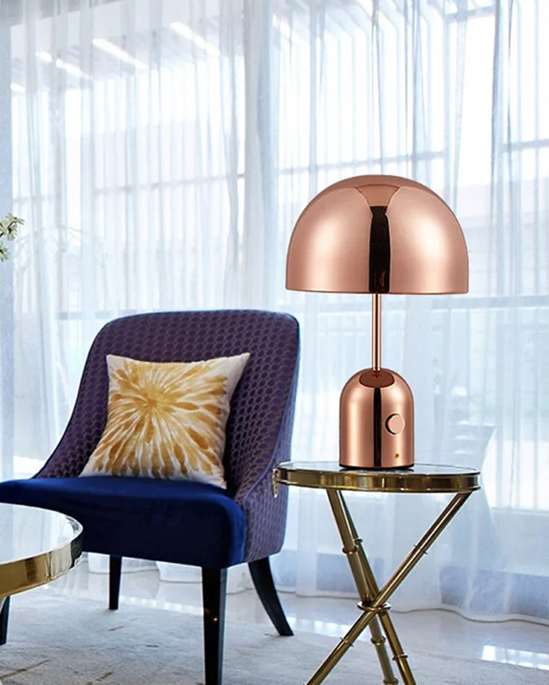 Mushroom Luxury Rose Gold Table Lamp