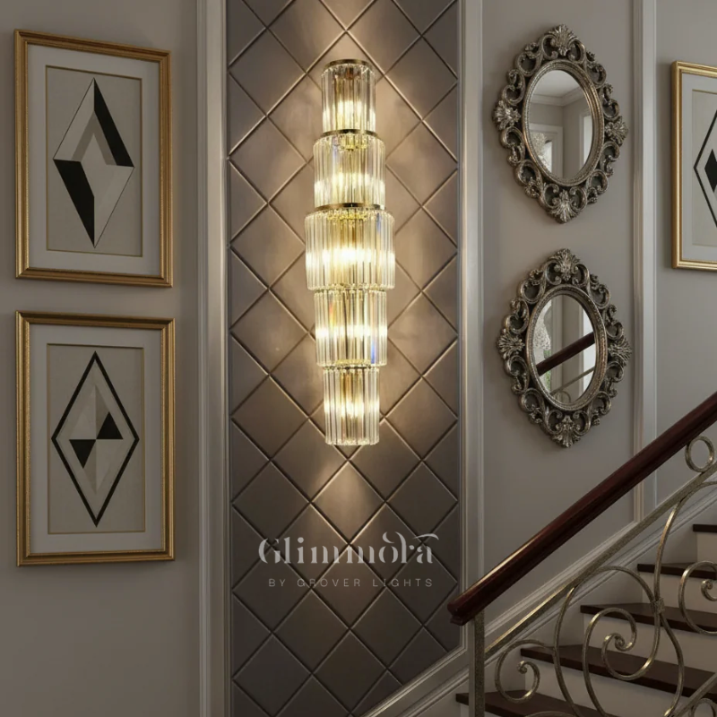 Crystal Poet (Gold) Wall Light