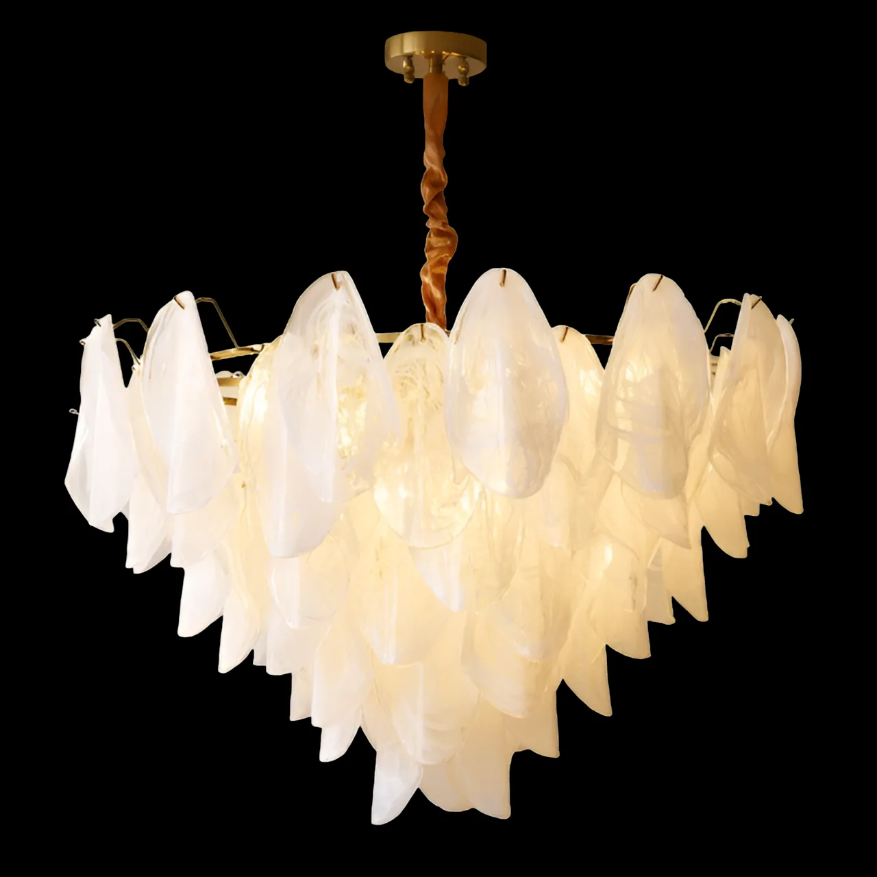 Glacial Glass Chandelier - 750 MM