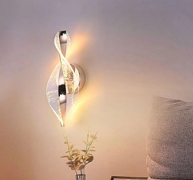 Transparent Curve Led Wall Lamp