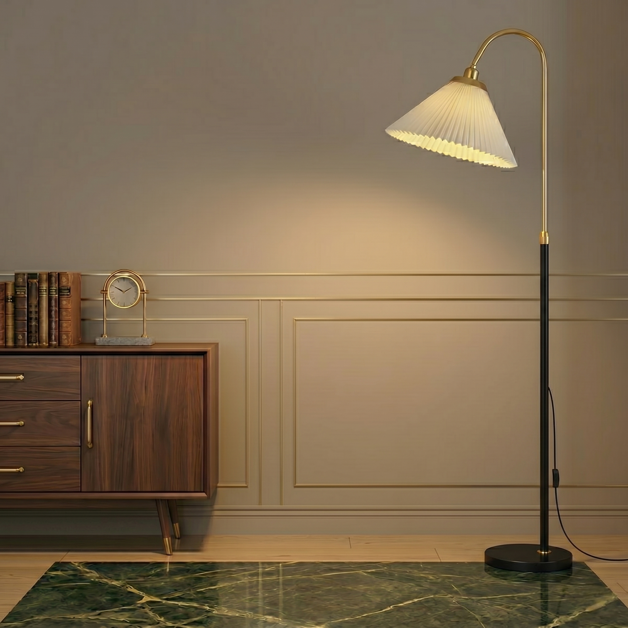 Pleated Shade Floor Lamp