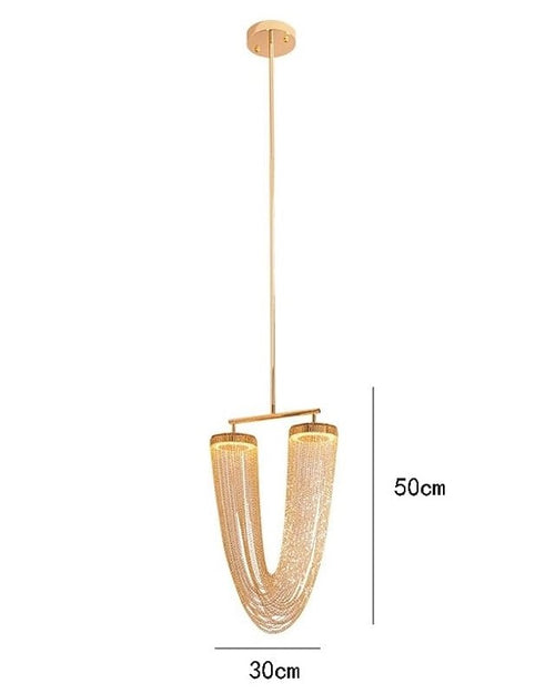 Tassel Chain Gold Creative Pendant Light