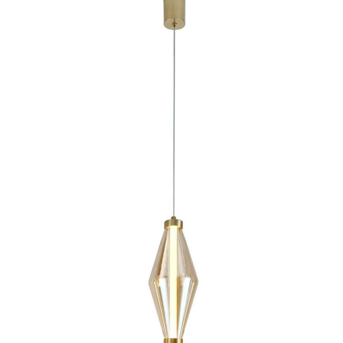 Modern Brass Prism Pendant Light – Glimmora by Grover Lights