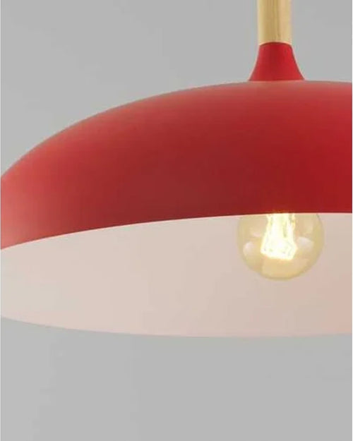 Industrial Hanging Pendant Light - Red