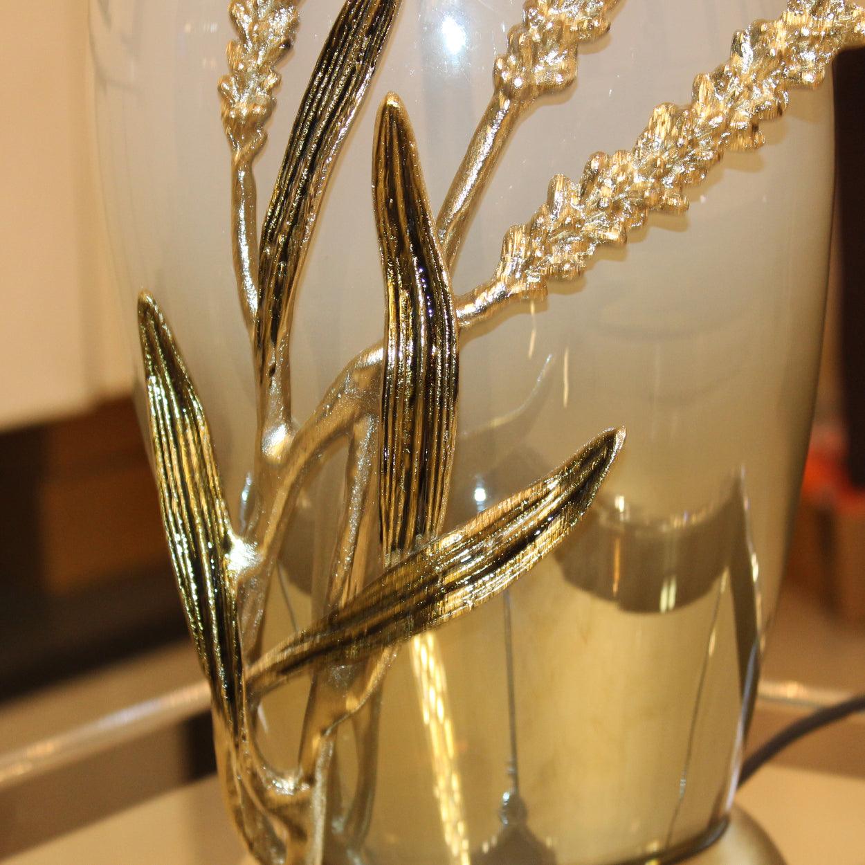 Glass And Metal Table Lamp