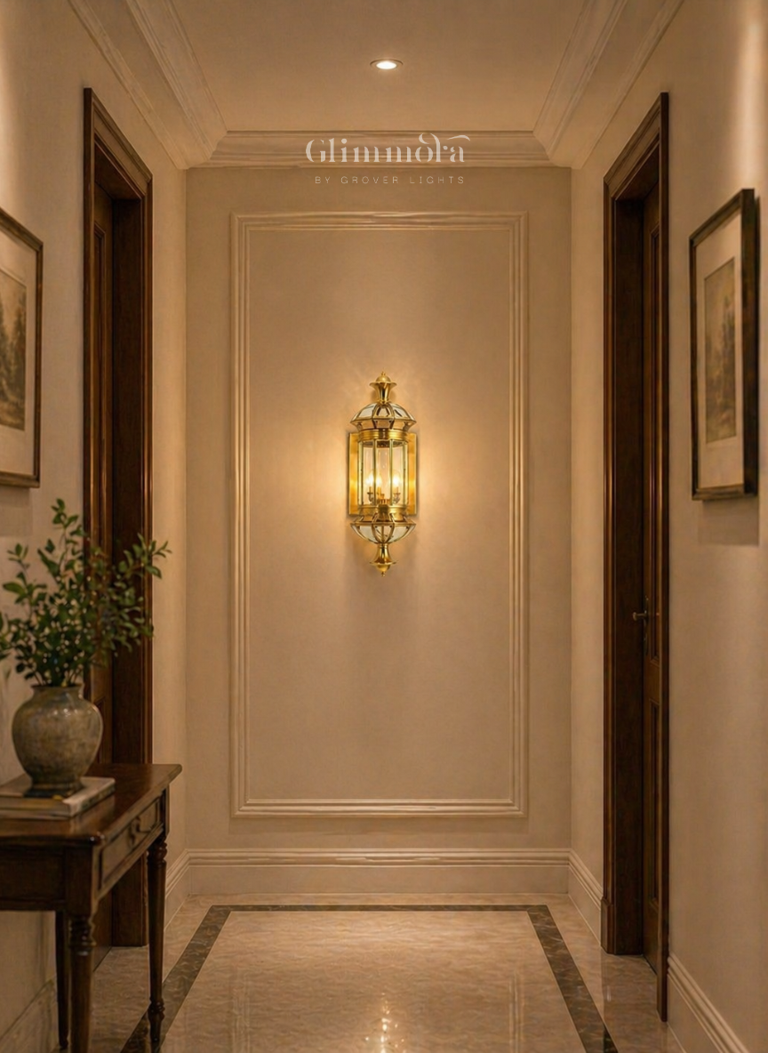 Imperial Brass Lantern Wall Sconce