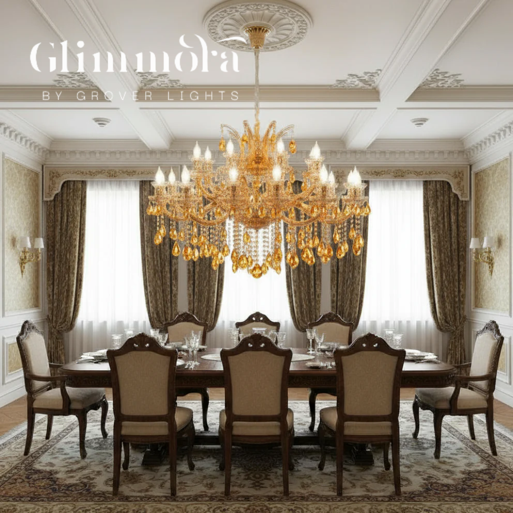 Stanza of Candles (Amber,24‑Arm) Chandelier