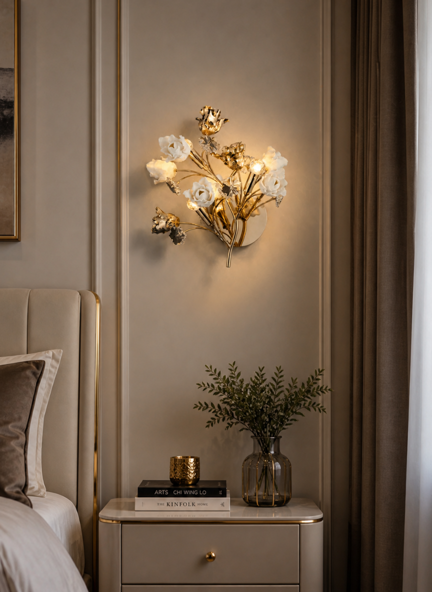 Aurora Bloom Floral Wall Sconce