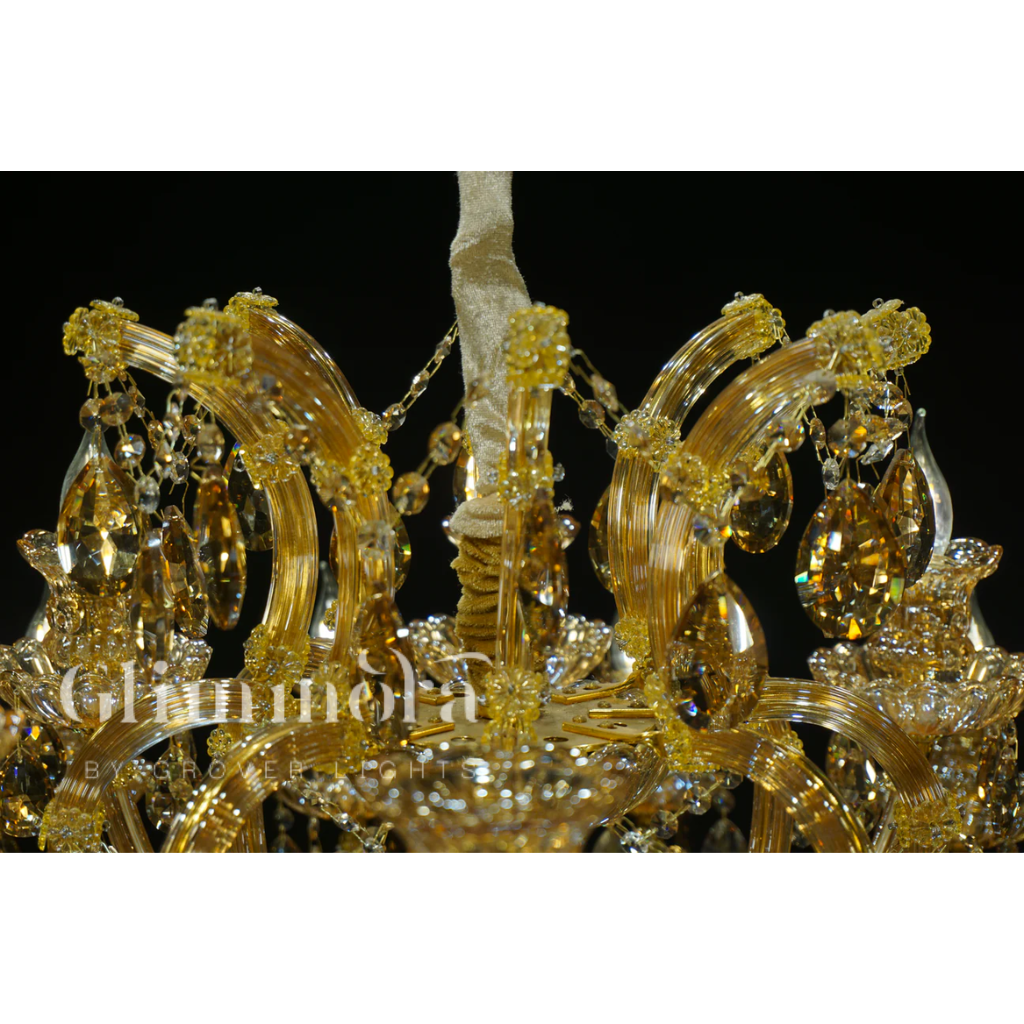 Stanza of Candles (Amber,24‑Arm) Chandelier