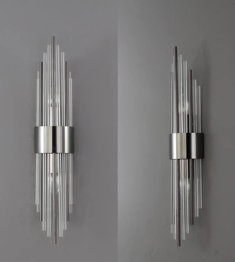 Crystal Black Metal Wall Light