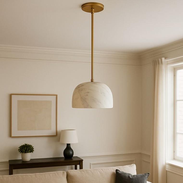 Marble Bowl Pendant Light