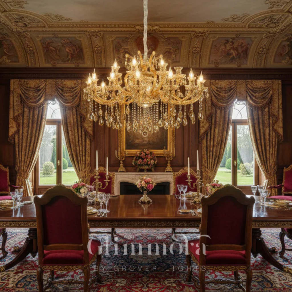 Stanza of Candles (Amber,24‑Arm) Chandelier