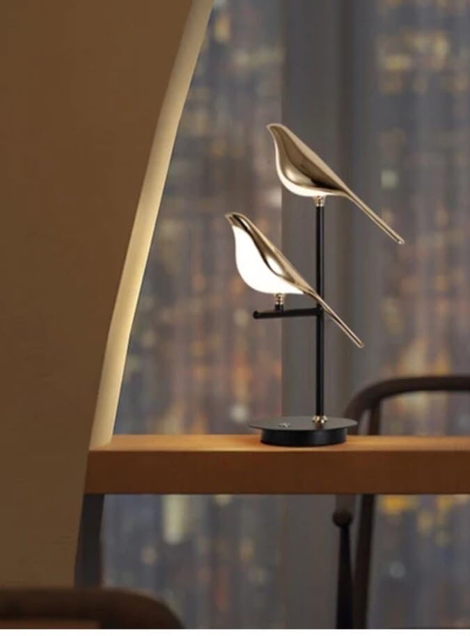 Optimistic Bird Pair Illuminating Light