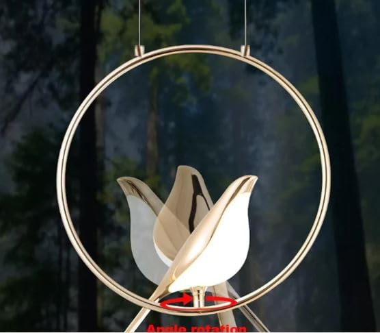 Optimistic Birdie Glow Pendant Lamp With Metal Base