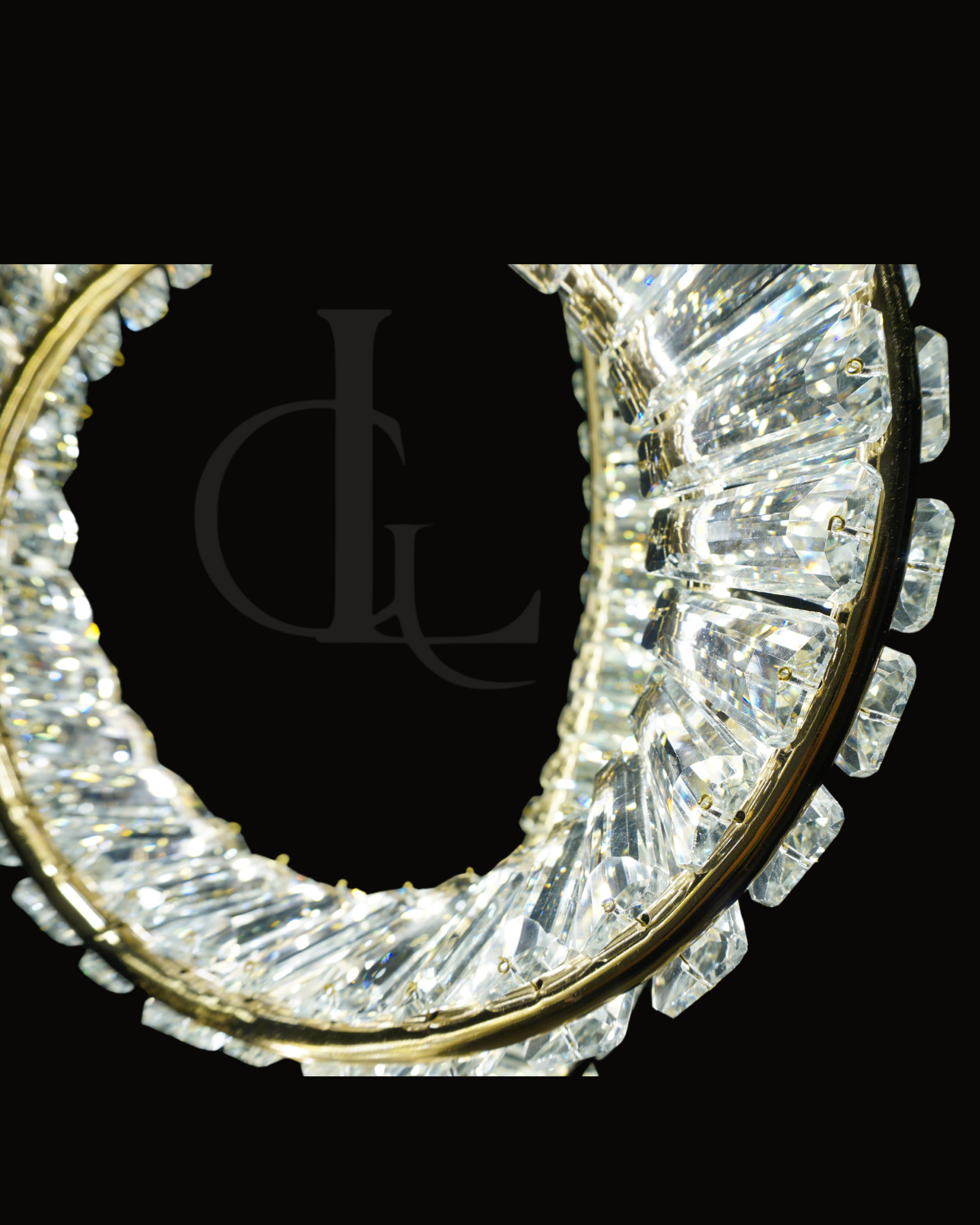 Whirl of Light (Gold, Crystal, LED) Chandelier