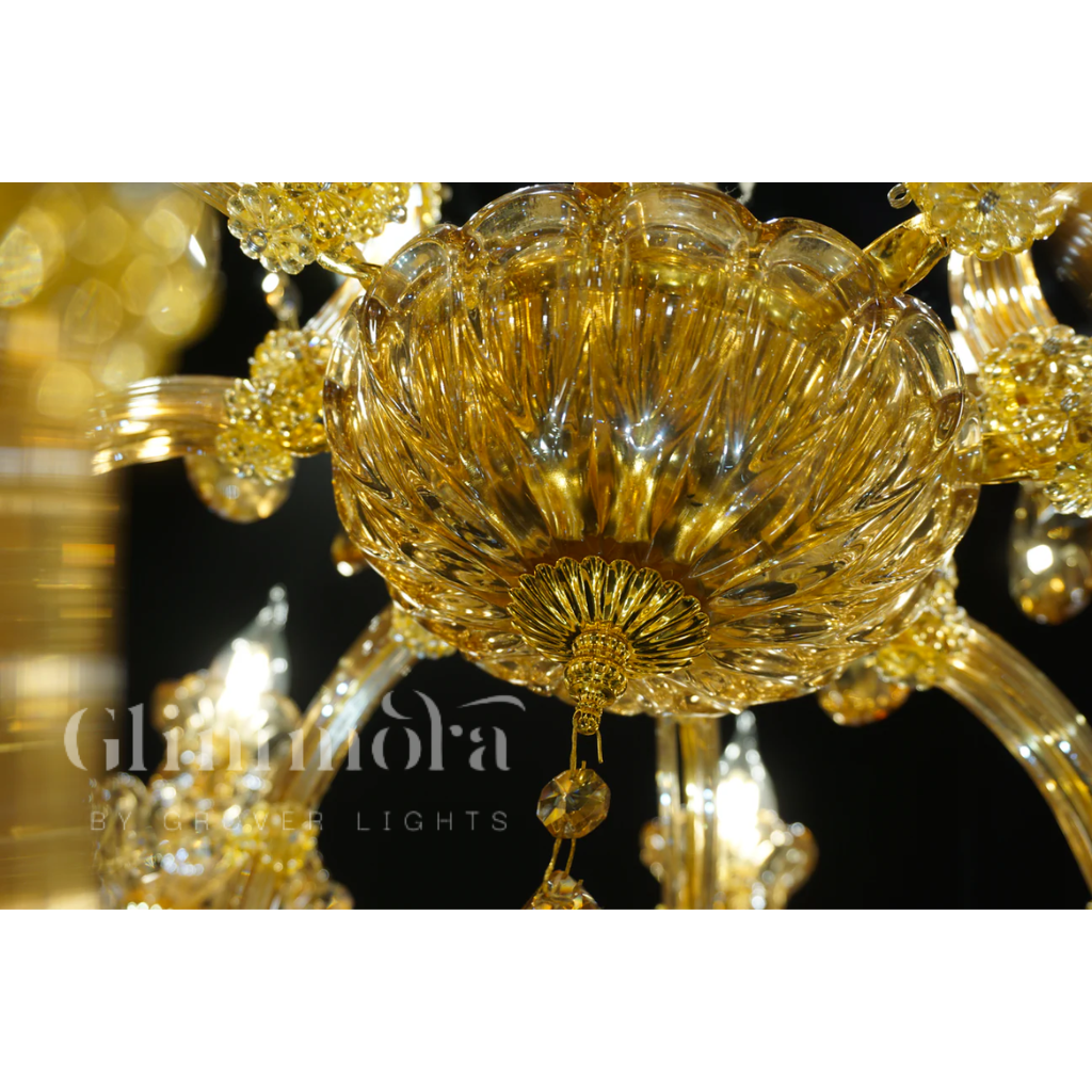 Stanza of Candles (Amber,24‑Arm) Chandelier