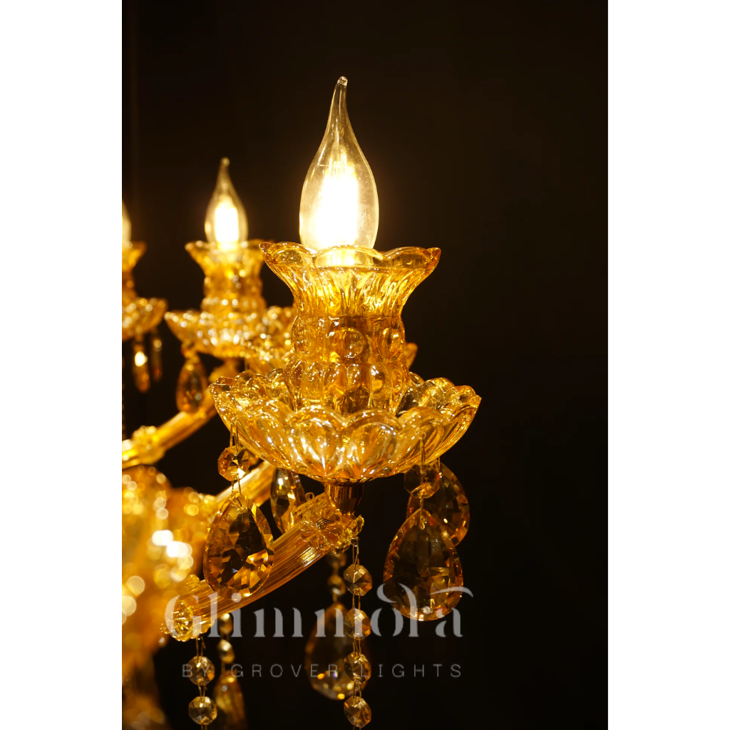 Stanza of Candles (Amber,24‑Arm) Chandelier