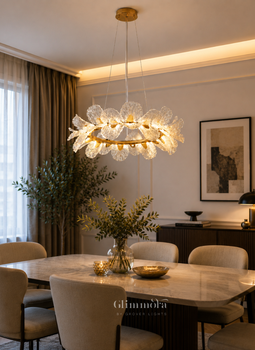 Celestia Bloom Crystal Chandelier