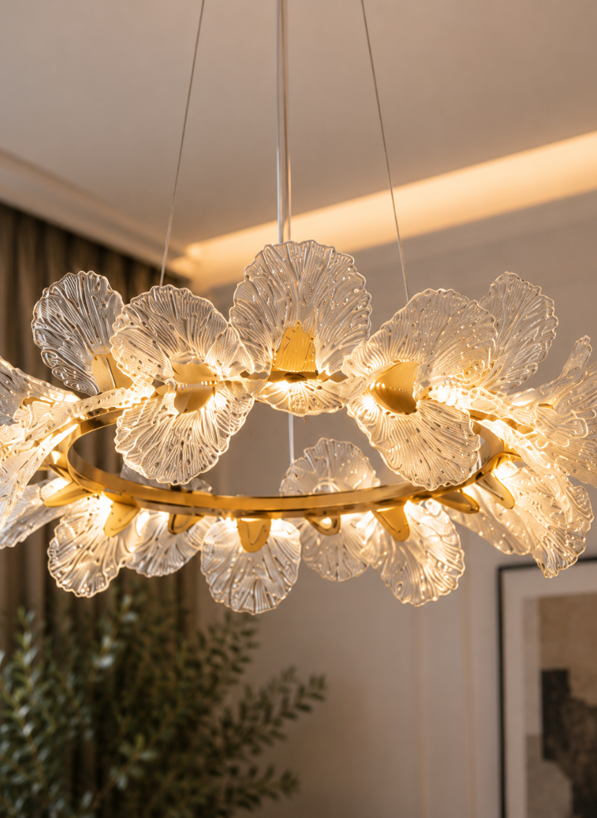 Celestia Bloom Crystal Chandelier