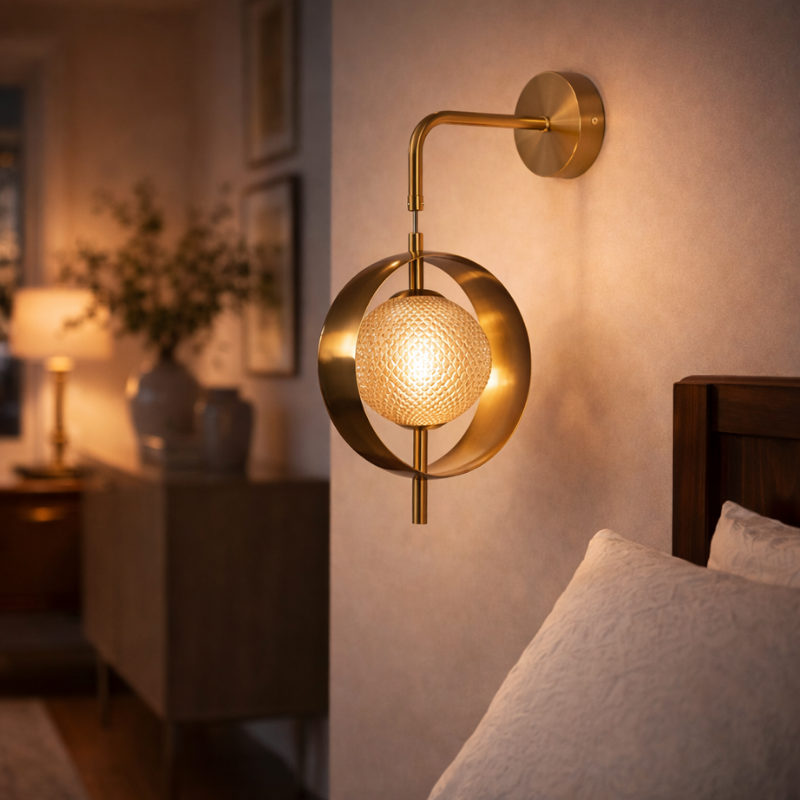 Modern Gold Ring Wall Light