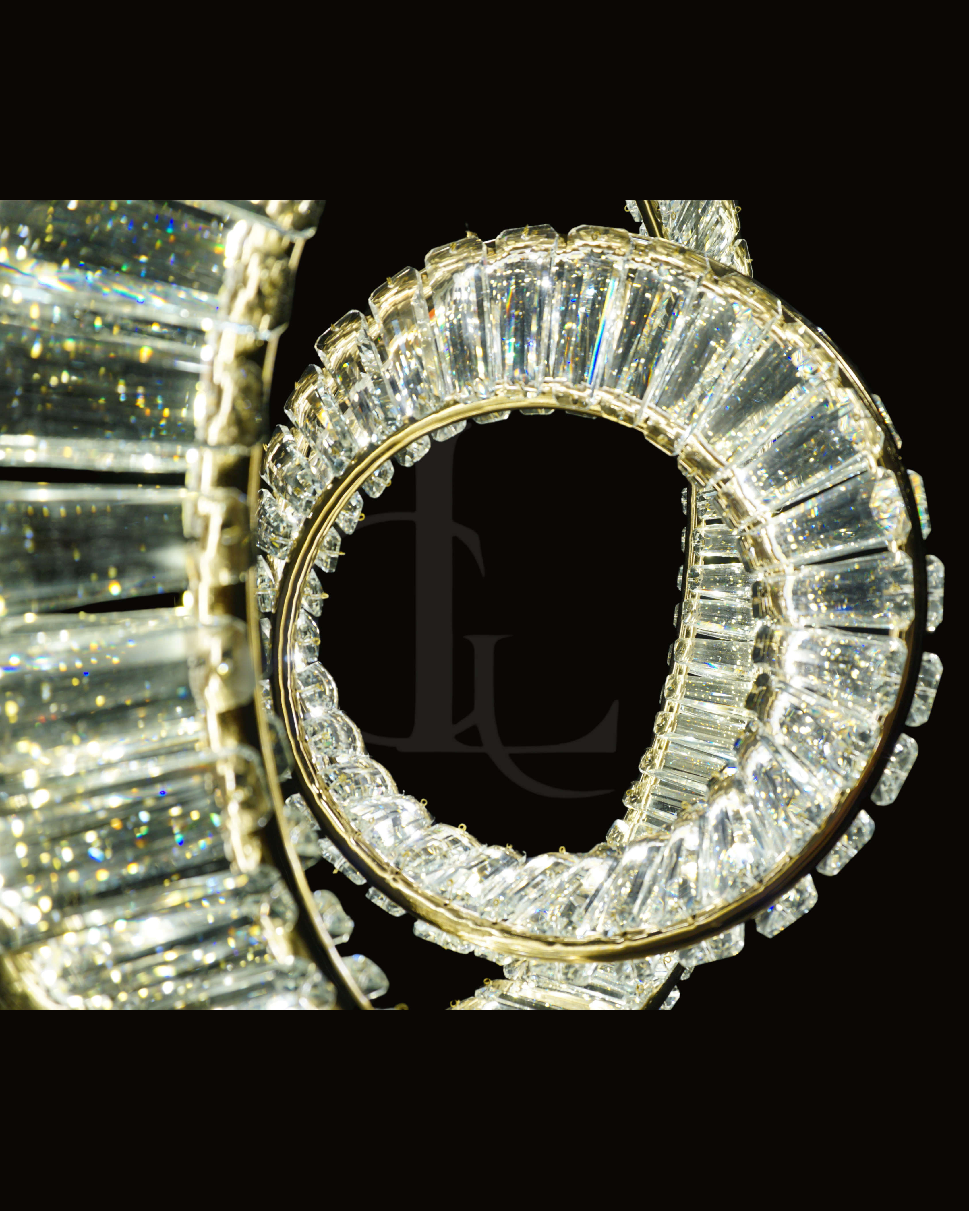 Whirl of Light (Gold, Crystal, LED) Chandelier