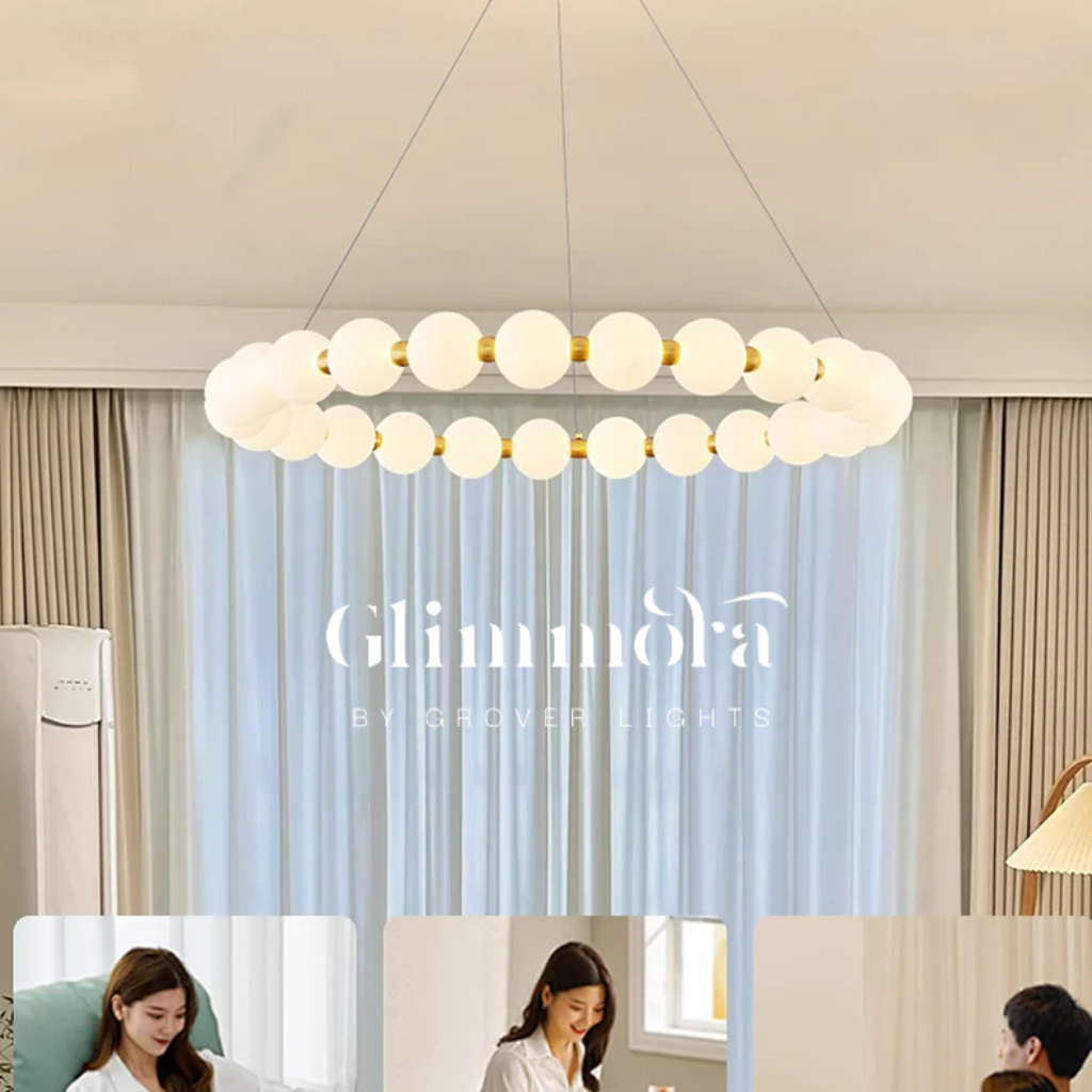 String Of Dreams (Gold, 600 mm) Round Chandelier