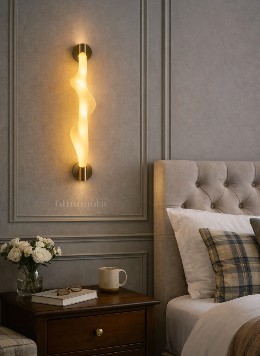 Modern LED Fabric Wall Light for Living Room, Dining & Bedside – Warm White