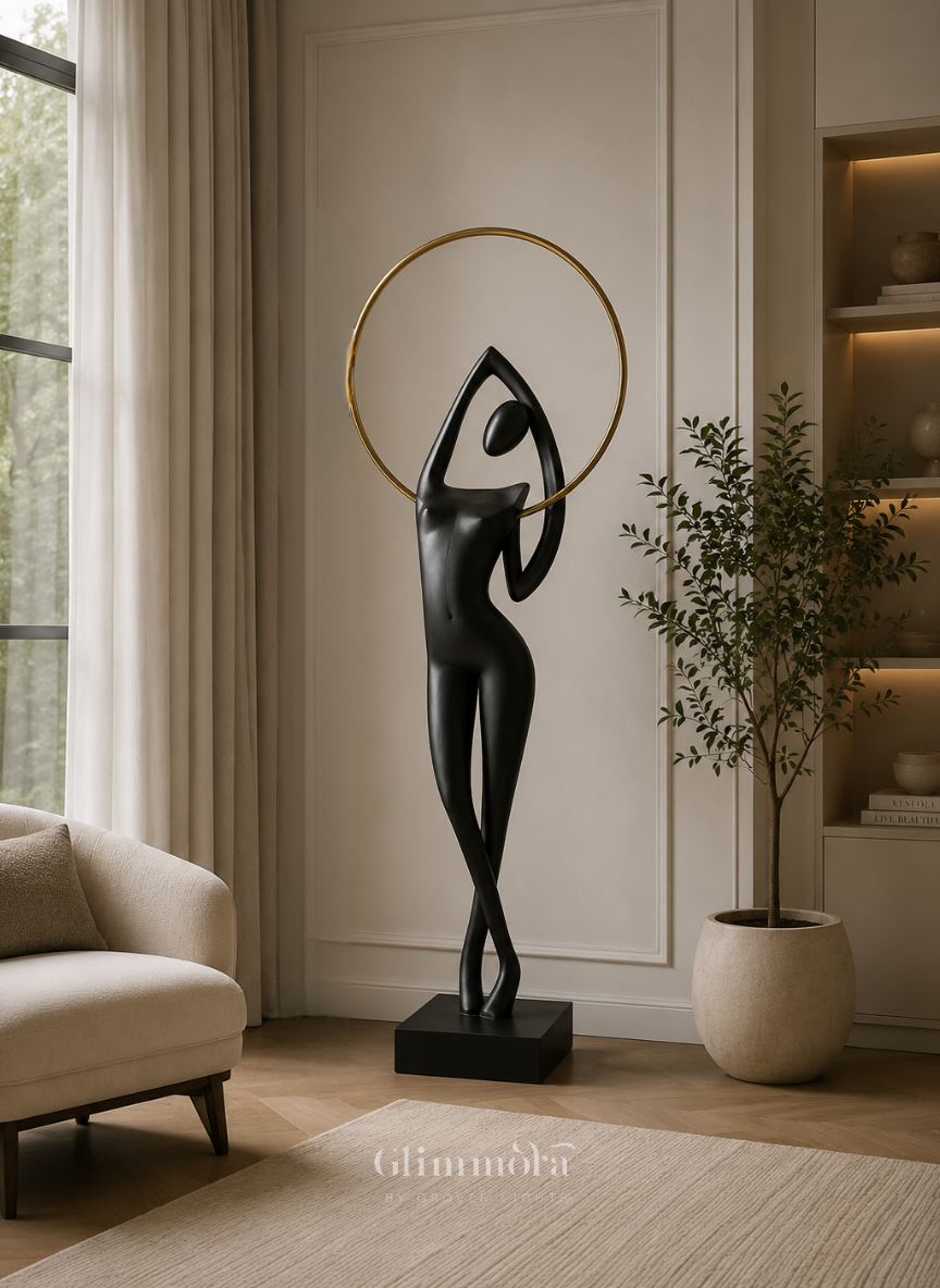 Elysian Aura Sculptural Floor Lamp