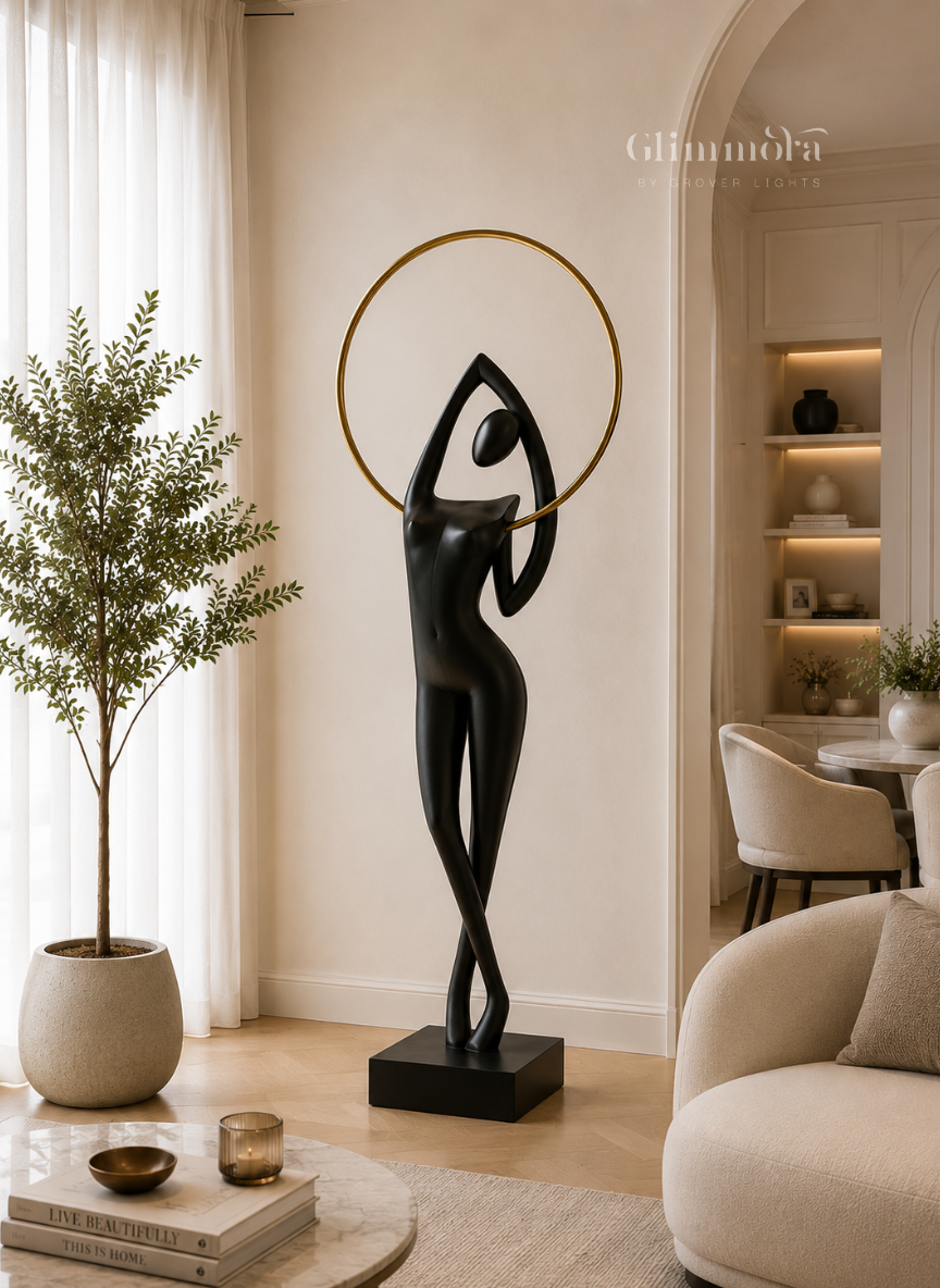 Elysian Aura Sculptural Floor Lamp