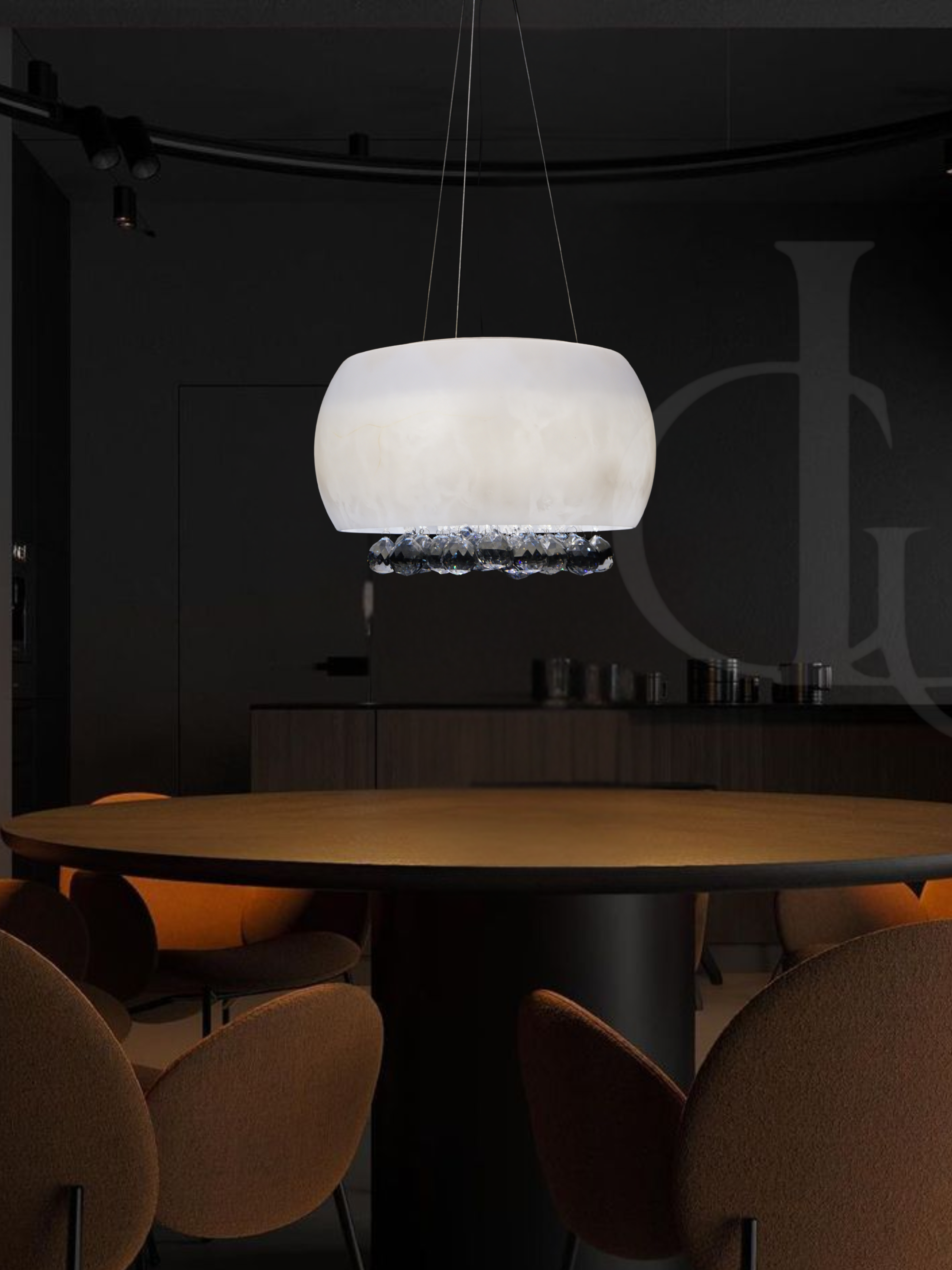 Moonveil Chandelier (Frosted Glass) Chandelier