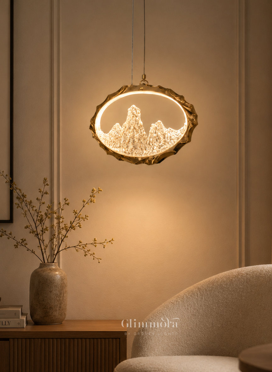 Celestial Peaks Crystal Pendant Light