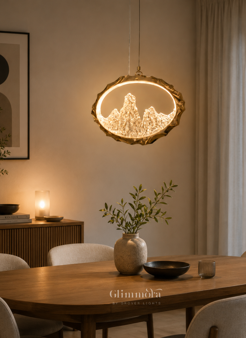 Celestial Peaks Crystal Pendant Light