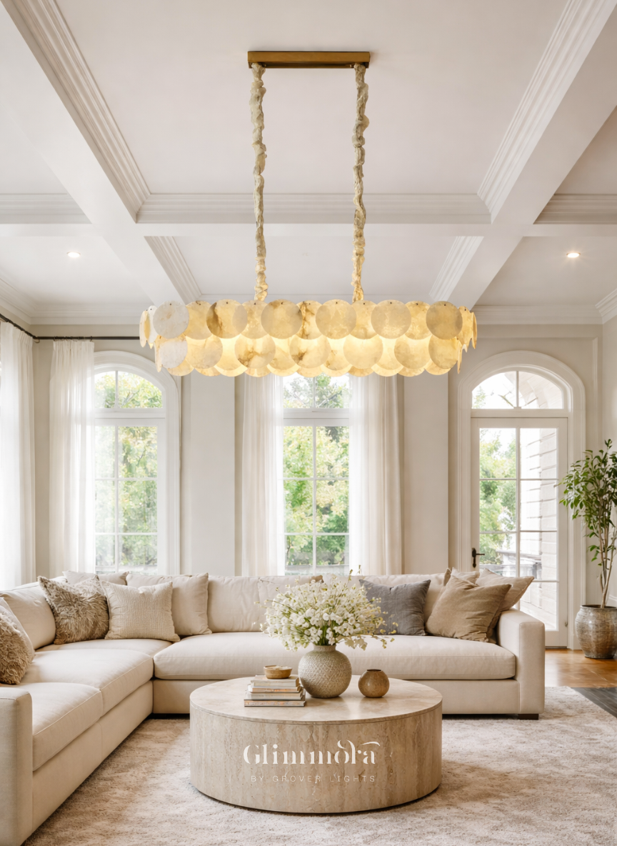 Coastal Scallop Linear Luxury Chandelier