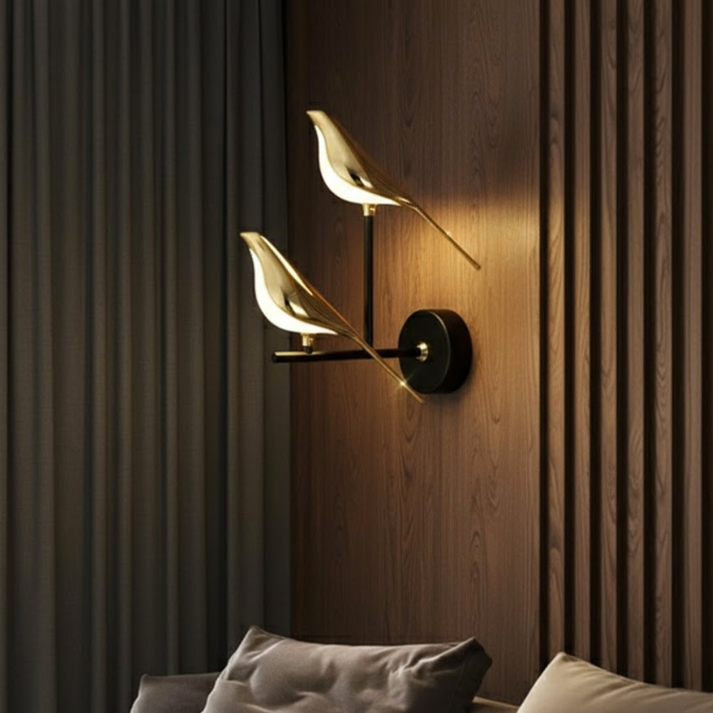 Optimistic Bird Pair Light with Metal Base