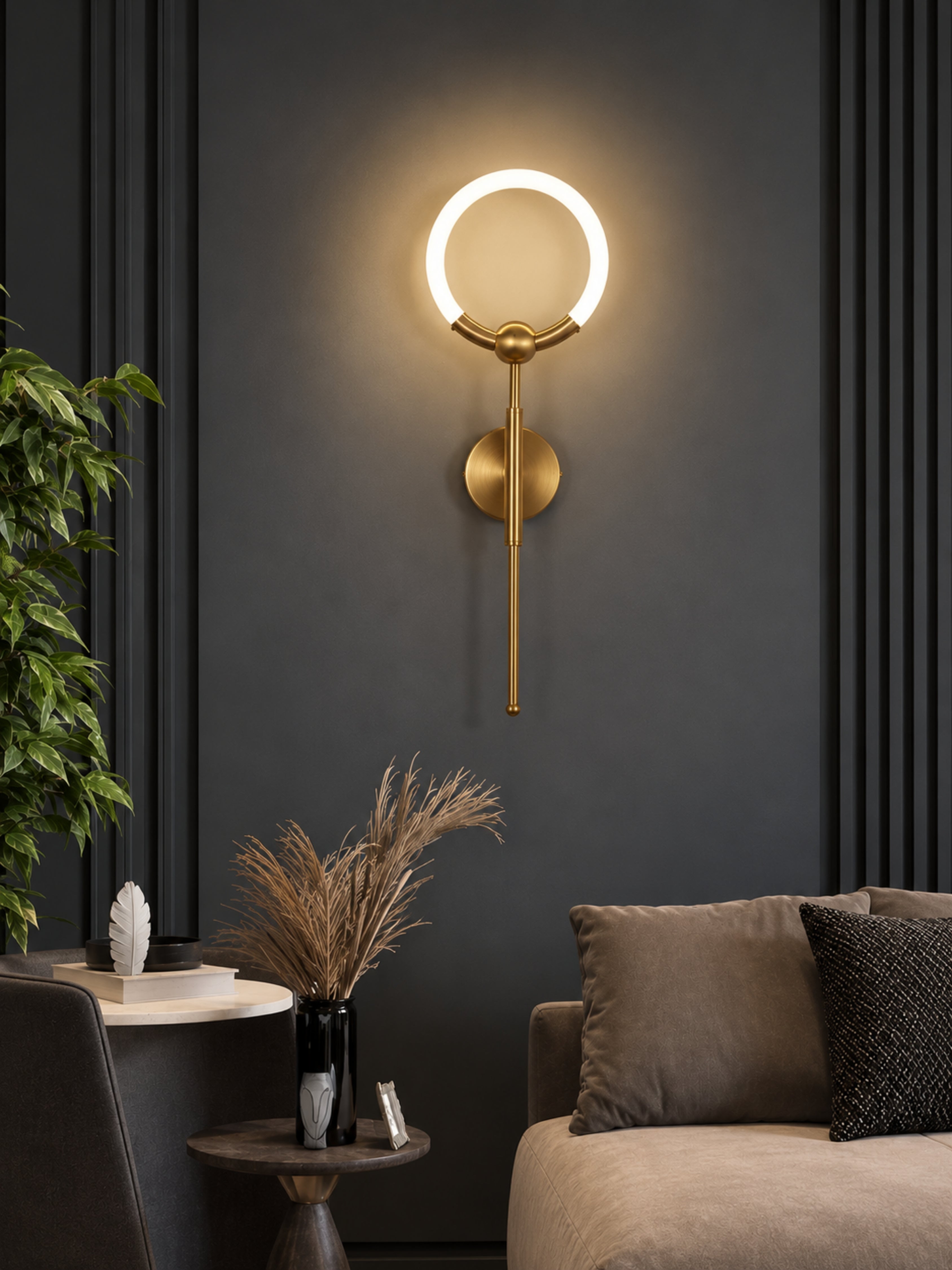Aurielle – 600mm Gold Linear LED Wall Light