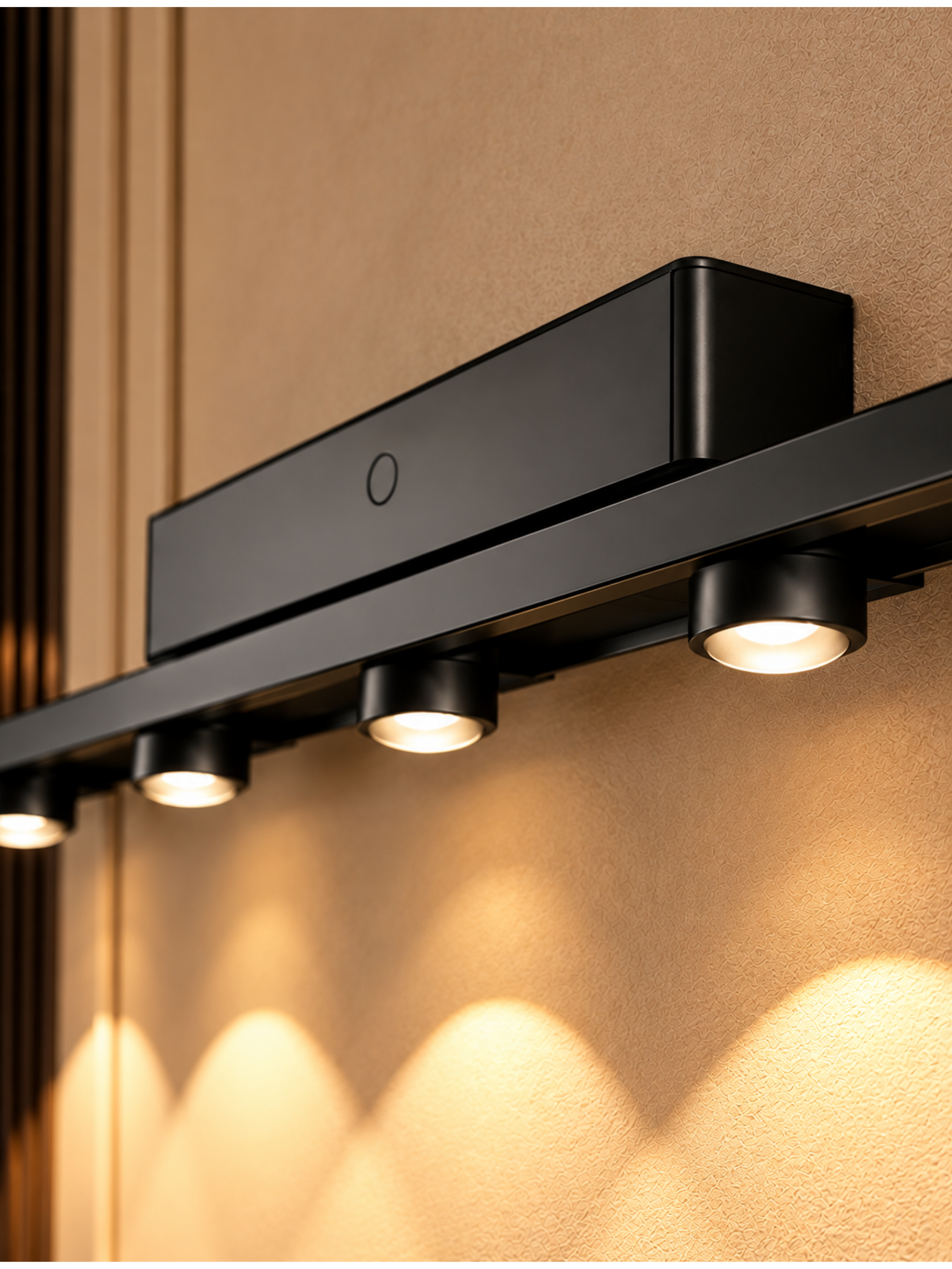 7 Spot Black LED Vanity Wall Light
