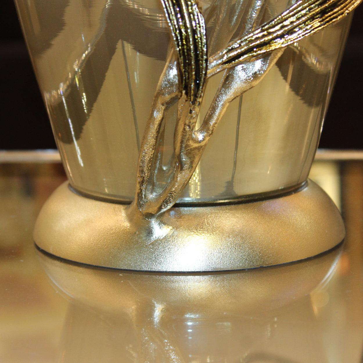 Glass And Metal Table Lamp